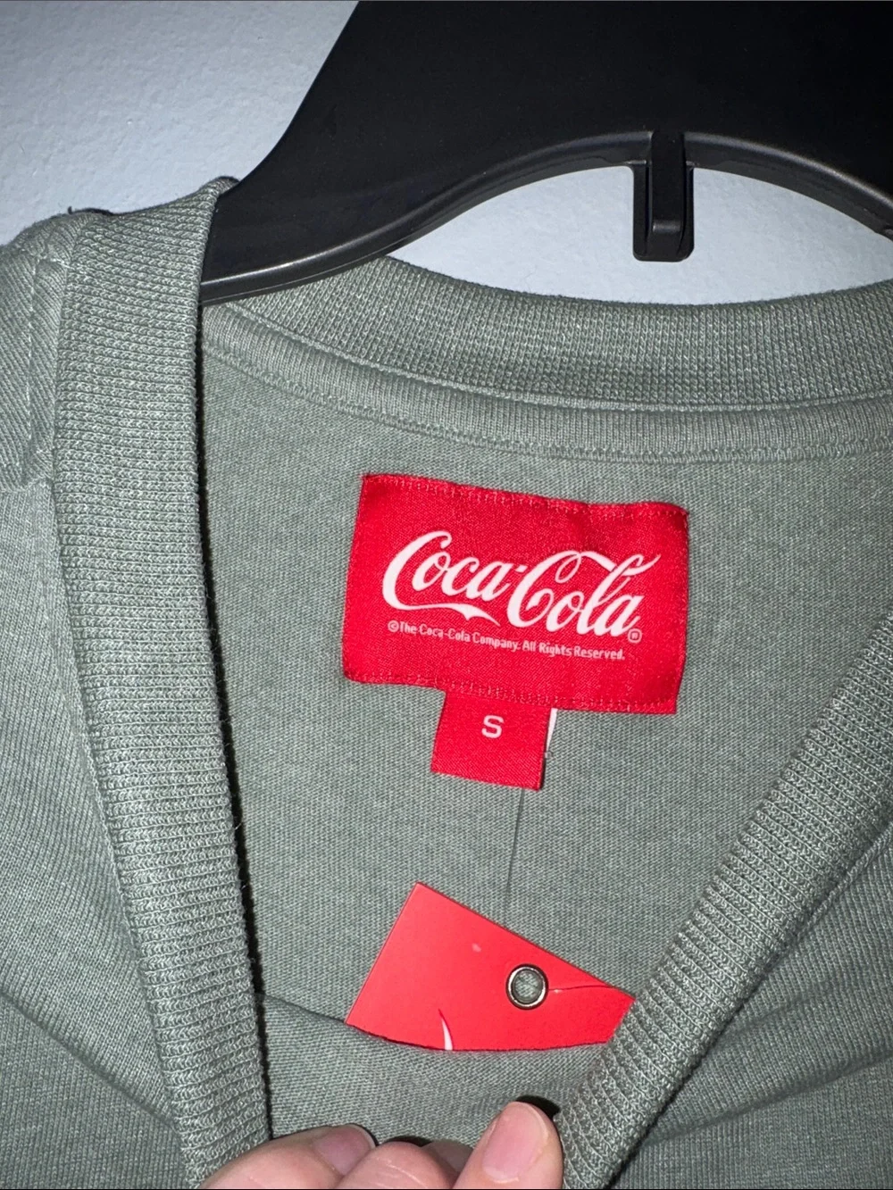Coca Cola Men's Short Sleeve Pocket Tee - Sage Green NWT